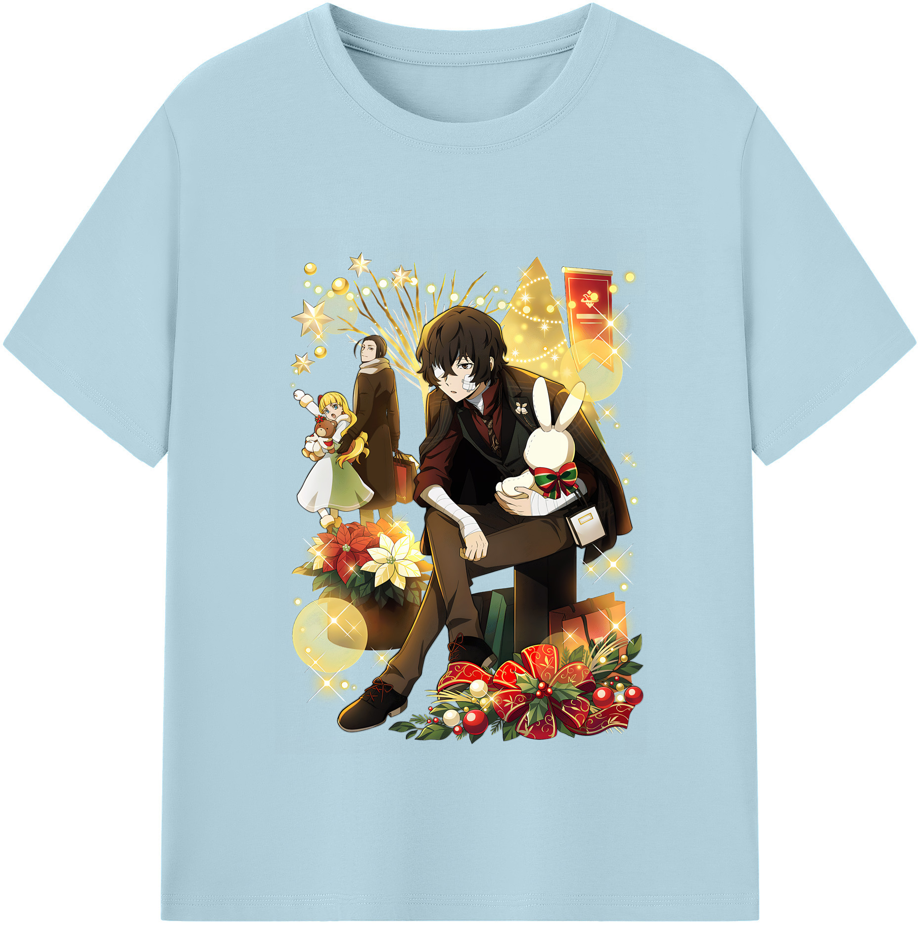 （画像用） 文豪ストレイドッグス Bungo Stray Dogs 綿100％半袖Tシャツ（フロントプリント）